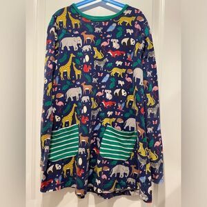 Mini Boden Kids Animal Print Tunic size 11-12years